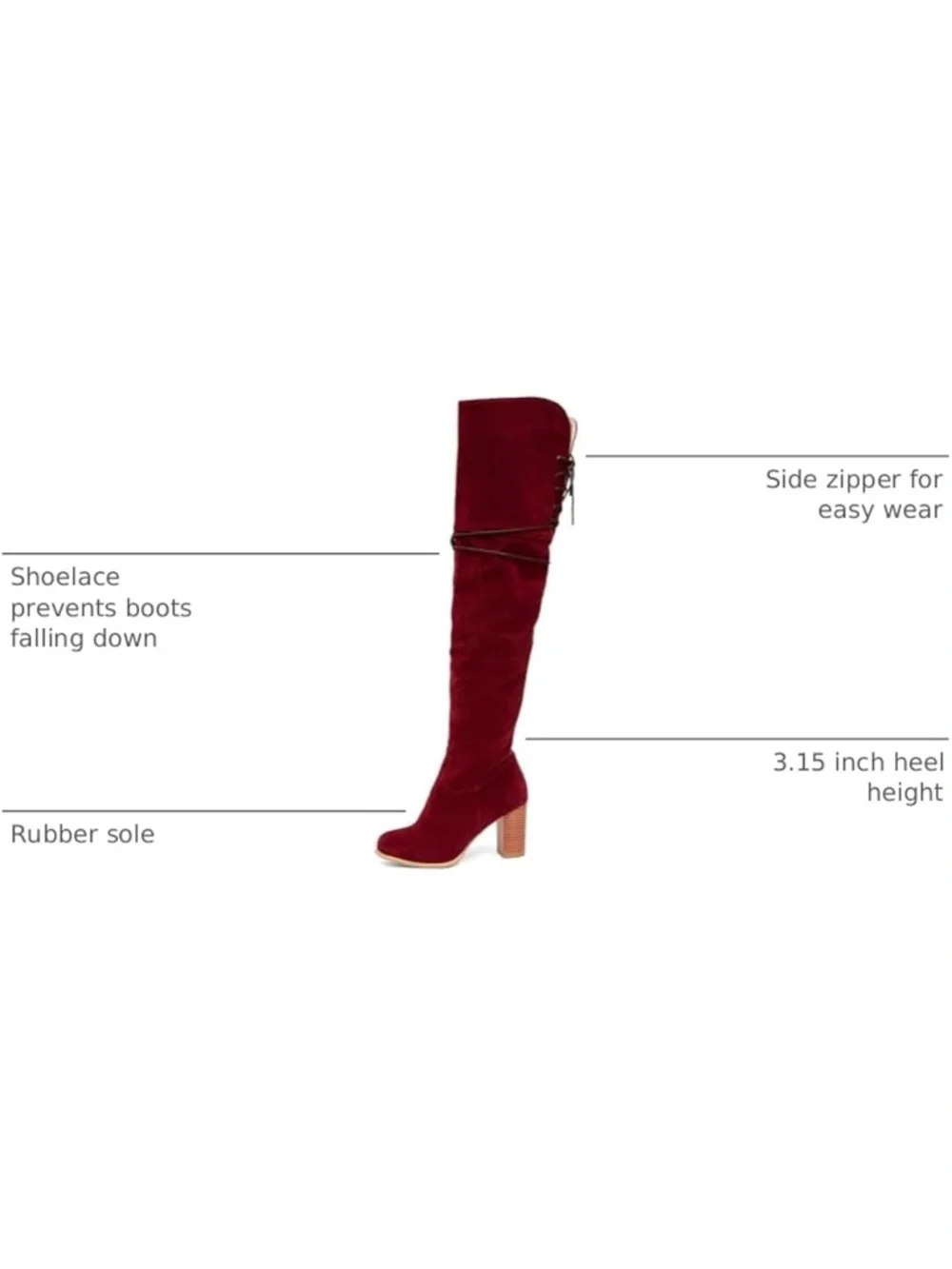 Over-the-Knee Suede Chunky Heel Boots